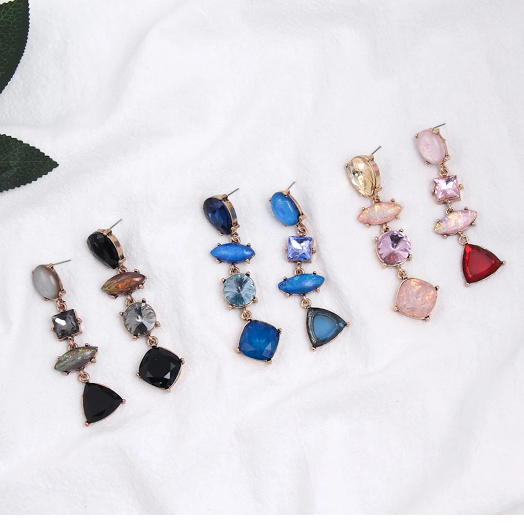Semi precious stone drop earrings Clearance