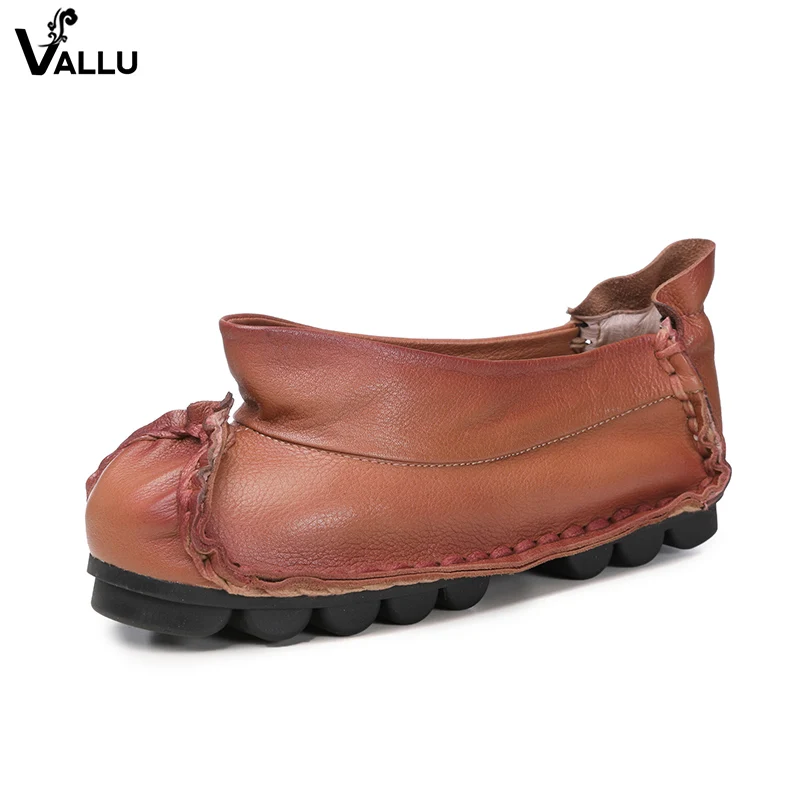 

Latest Self-Design Flat Shoes Woman 2018 Genuine Leather Comfort Female Shoes New Arrival Retro Style Lady Flats