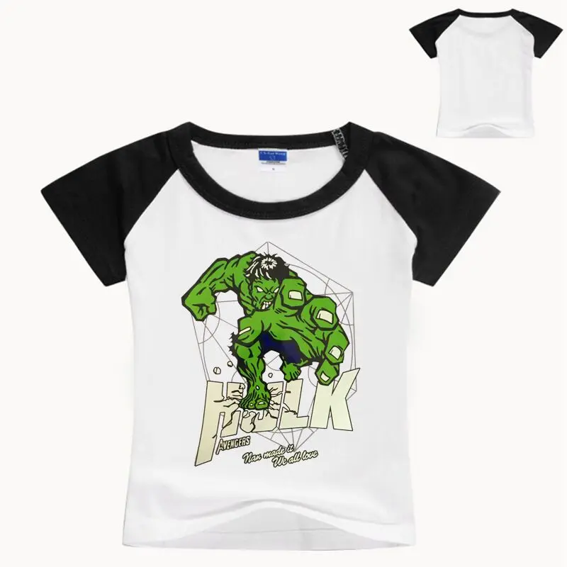 Мстители ssemble футболка для мальчиков и девочек Футболка Халк Тор Человек-паук Капитан Америка Leagued детская футболка Marvel подростковые футболки для детей
