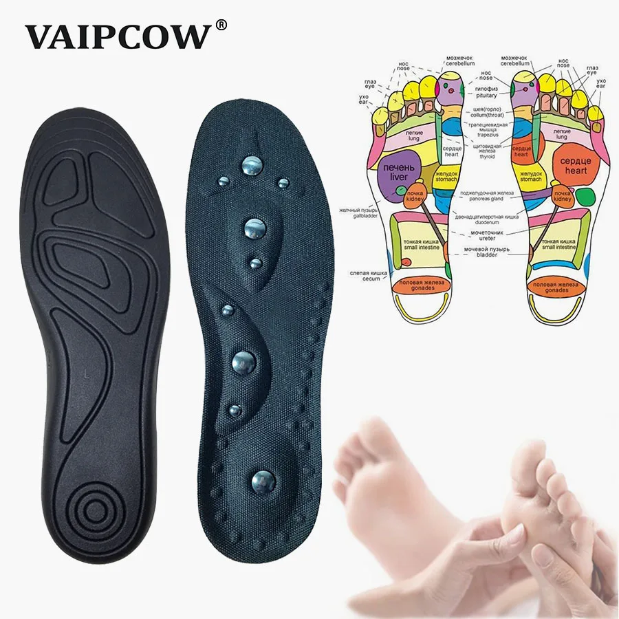 Magnetic Therapy Slimming Insoles for Weight Loss Foot Massage Health Care Shoes Mat Pad Brown Acupuncture Sole Dropshipping