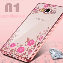 For Samsung Galaxy A3 A3000 2015 font b Phone b font Case Secret Flower Diamond Plating