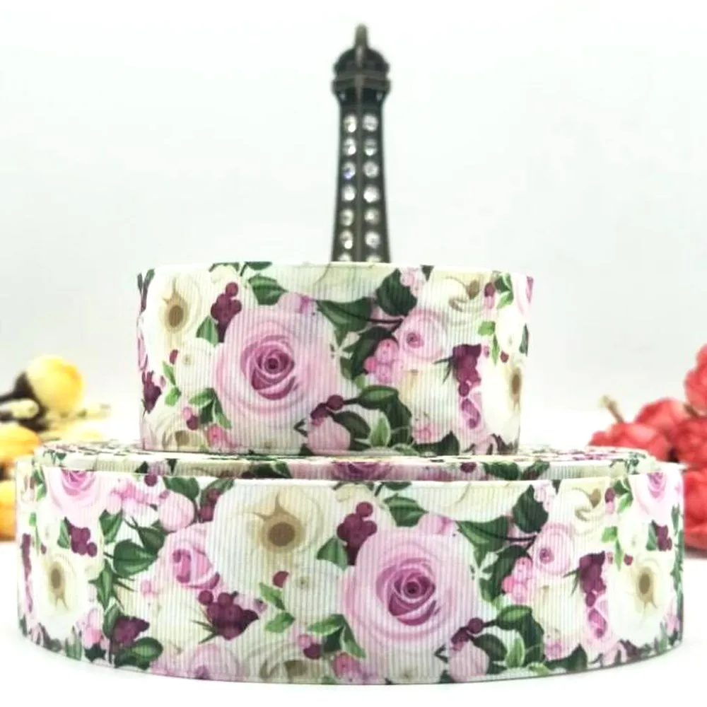 

25 38 pale purple rose flower 10 yards DIY handmade materials gift package valentine's day wedding decoration bow Grosgrain