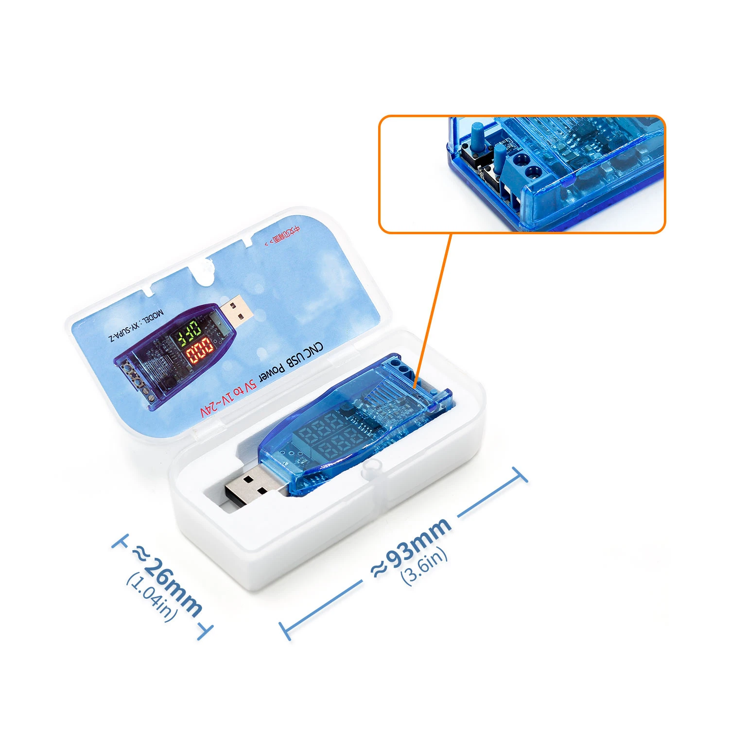 DC-DC CNC USB buck-boost источник питания регулятор напряжения Модуль 5 В до 3,3 в 9 в 12 В 24 В настольный источник питания