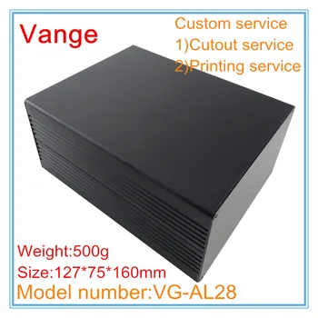 

4pcs/lot extruded split box 127*75*160mm 6063-T5 Aluminum project box enclosure diy for electrical control equipment