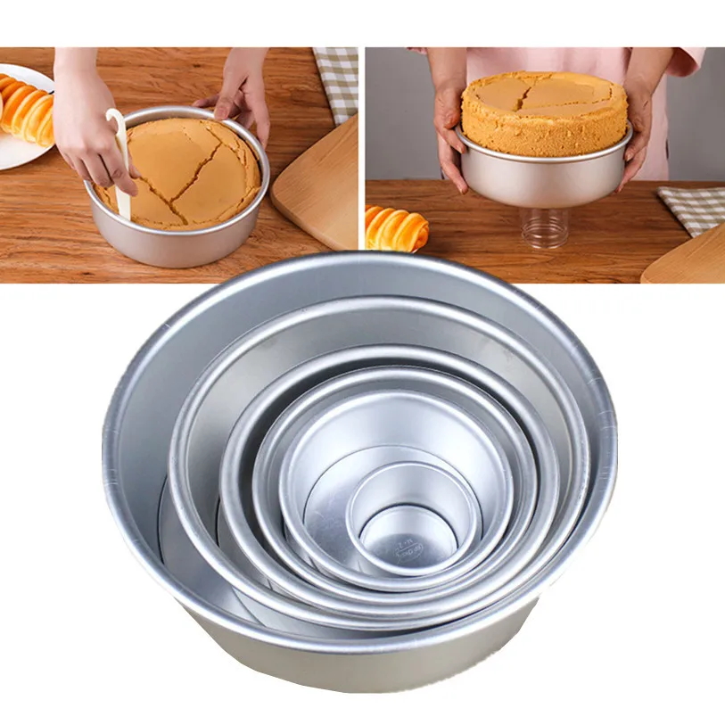 

High Quality 2/4/6/7/8 In Aluminum Alloy Non-stick Round Cake Baking Mould Pan Bakeware Tool 40OT26