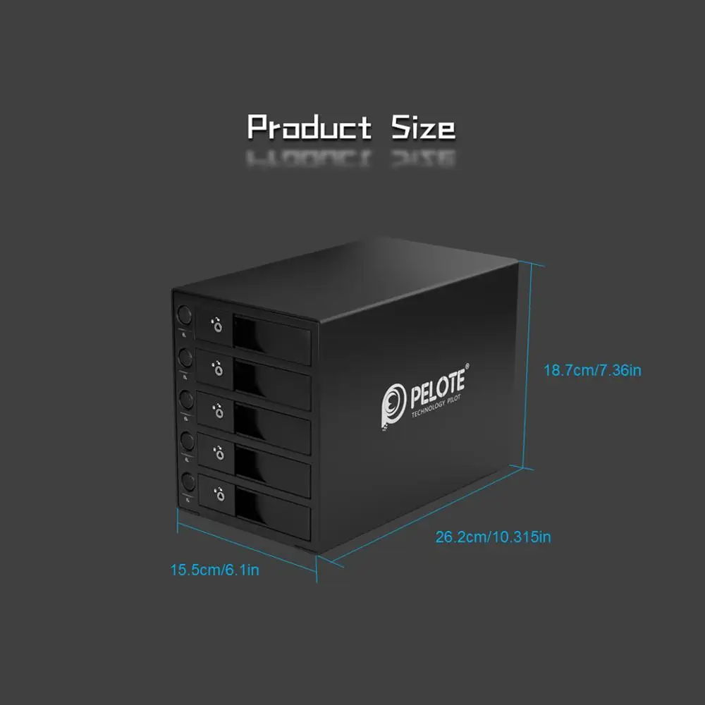Алюминиевый корпус с 5 дюймовым жестким диском поддержка 50 ТБ USB3.0 UASP док станция