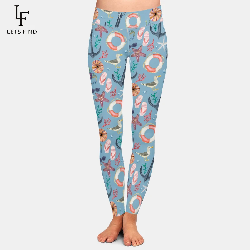 

LETSFIND New Fashion Plus Size Leggings Women Streetwear Print Fitness Pants High Waist Women Elastic Slim Leggings