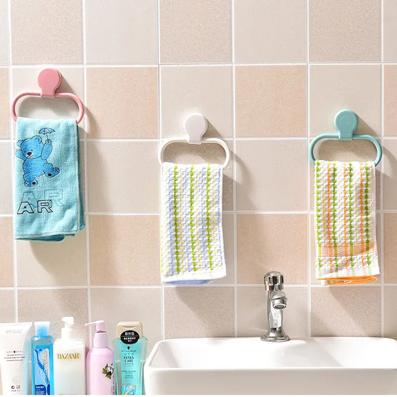 

Plastic Storage Rack Cabinet Rack Storage Towel Holder Circular Multi-purpose Hanging Towel Racks Kitchen Bathroom Organizer
