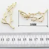 New10Pcs 58*23mm Gold Metal Branches Diy jewelry Accessories Rhinestones Pedestal Holiday party Caps Decoration Gold Color ► Photo 3/4