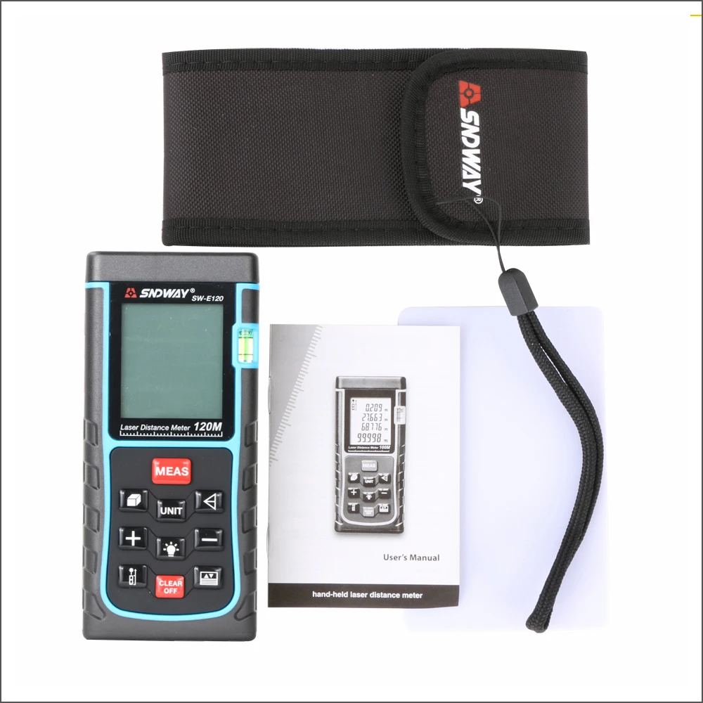 SNDWAY Digital Rangefinder Handheld Laser Distance Meter Range Finder Tool Tape Trena Ruler Tester 120m Measure Laser SW-E120 SNDWAY Digital Rangefinder Handheld Laser Distance Meter Range Finder Tool Tape Trena Ruler Tester 120m Measure Laser SW-E120