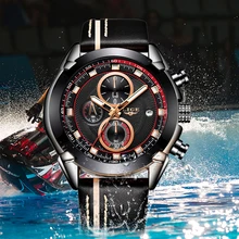 Relogio Masculino 2019 LIGE Men Watch Fashion Casual Leather Top Brand Luxury Quartz Watch Men Military Sport Waterproof Clock