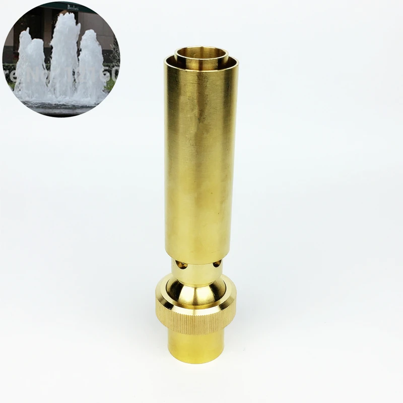 

3/4" 1" 1.5" Brass Air-Blended Bubbling Jet Fountain Nozzles Spray Head For Garden Pond