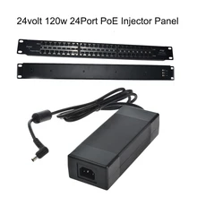 24 порта 10/100 мощность по Ethernet PoE инжектор для пассивных устройств с 24v120w Источник питания: POE-24-24v120w