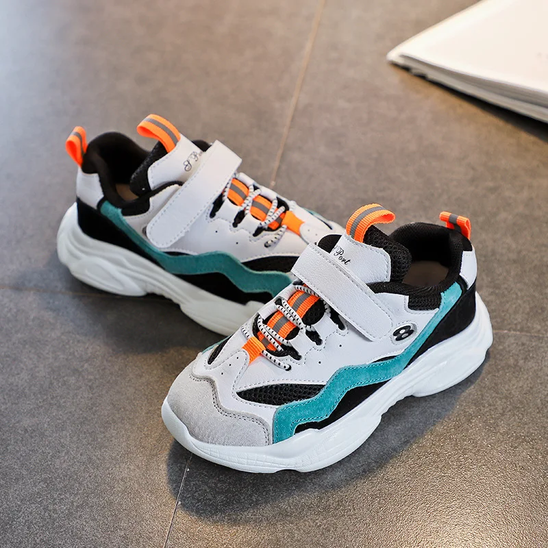 الربيع الصيف جودة الفتيان رياضية الفتيات حذاء كاجوال الاطفال أحذية الأطفال أحذية تزلج مخطط الشريط التصحيح 3 إلى 18 سنوات