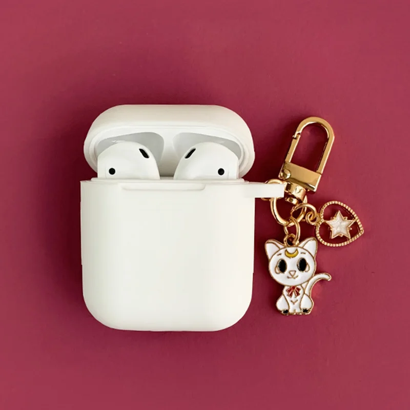 Роскошный милый мультяшный подвесной Декор силиконовые чехлы для Apple Airpods 1 2 Аксессуары Bluetooth беспроводная коробка для наушников Защитная крышка - Цвет: Model5