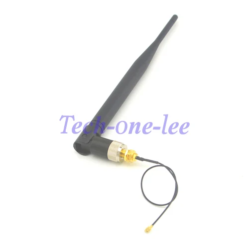 imágenes para 5 unidades de 5dBi 2.4 GHz RP-SMA Macho Antena Wifi + 5 unidades IPX a RP-SMA Conector Macho Cable de Extensión Cable de la Coleta 17 cm imágenes para 5 unidades de 5dBi 2.4 GHz RP-SMA Macho Antena Wifi + 5 unidades IPX a RP-SMA Conector Macho Cable de Extensión Cable de la Coleta 17 cm