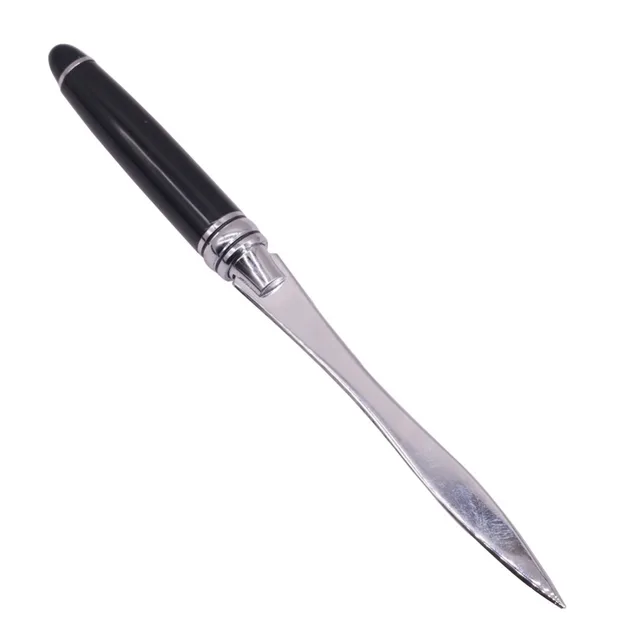 1 pcs Stainless Steel Letter Opener Full Length 158mm Black Handle