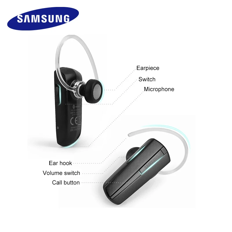 SAMSUNG HM1200 Bluetooth наушники с микрофоном черные наушники-вкладыши Беспроводная бизнес гарнитура Bluetooth 3,0 подлинный