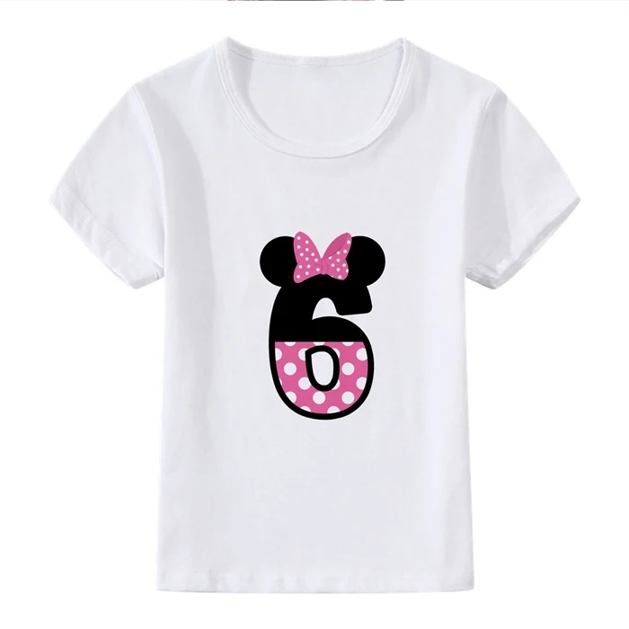 

Interesting Number Mickey Bowknot Cute Cartoon Modal Kidswear, Boy/girl Summer T-shirt Short Sleeve White Kid Clothes