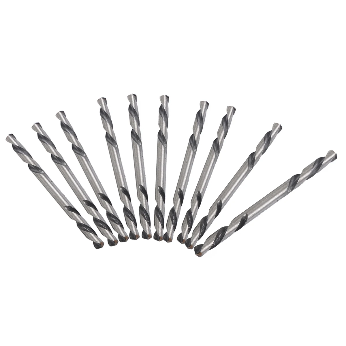10pcs 3.2mm Dia. HSS Double Ended Spiral Drill Bits Twist Drill Tools Set For Aluminum Alloy Plastic Low Hardness Drilling Tool