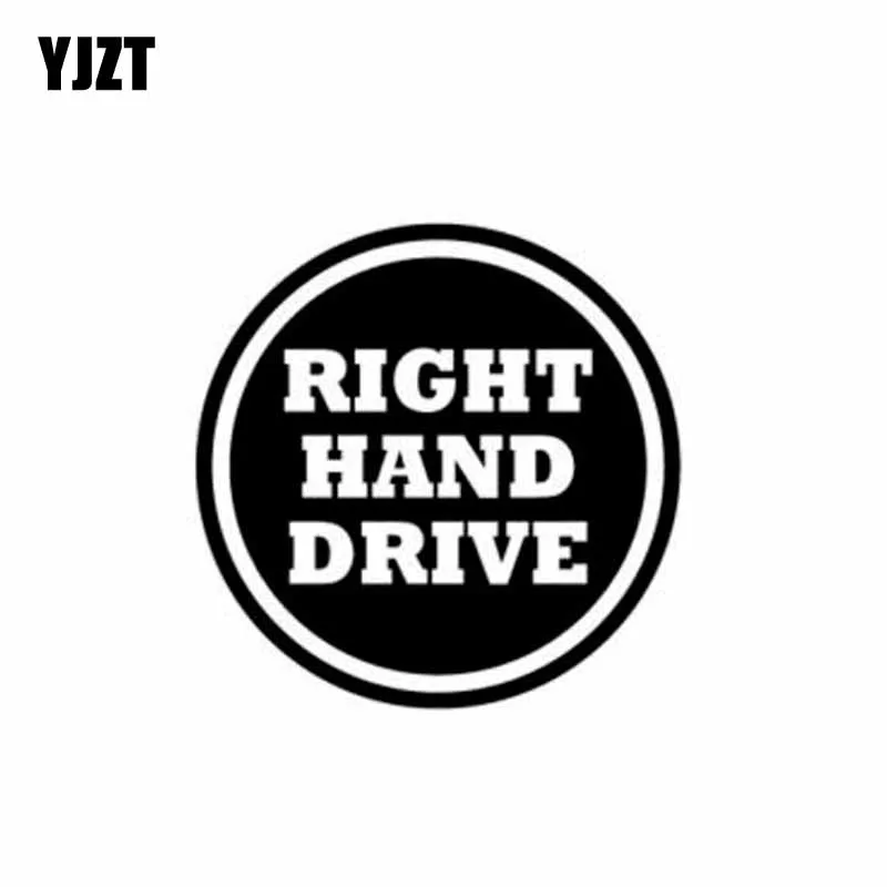 YJZT 10.4CM*10.4CM RIGHT HAND DRIVE Vinyl Decal Personality Car Sticker Black/Silver C10-01835 | Автомобили и мотоциклы