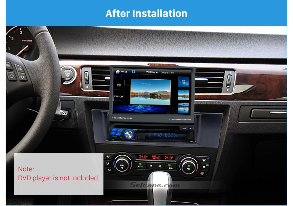 Seicane Top quality 1Din 2007 BMW 3 Car Radio Fascia DVD player Frame Trim Installation Decorated Panel Kit