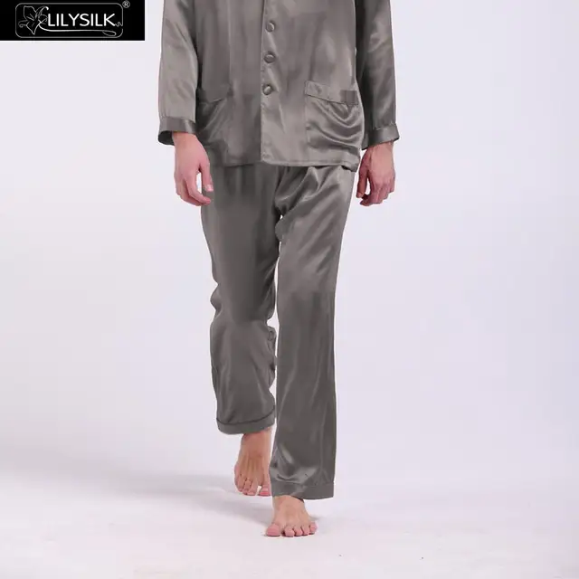 calça de seda masculina