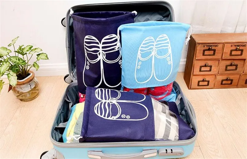 Утолщенные высококачественные приспособления для хранения домашней одежды водонепроницаемые нетканые туфли матерчатый мешок для хранения сумка-мешок для путешествий