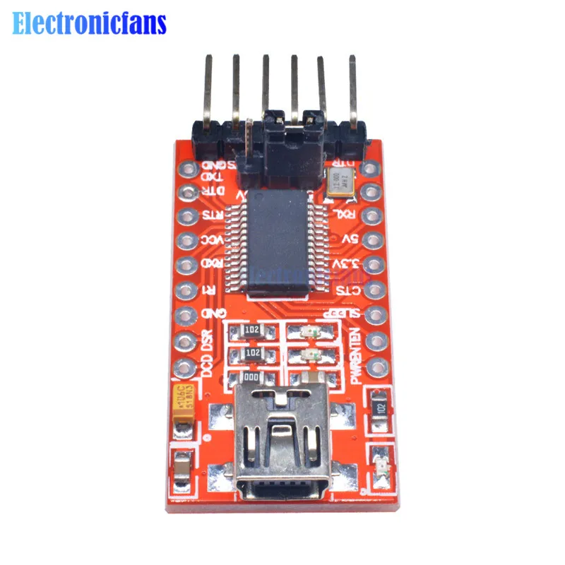 Diymore FT232RL FT232 FTDI USB 3,3 V 5,5 V to ttl модуль последовательного адаптера Mini USB порт для arduino pro mini USB TO 232 USB to ttl