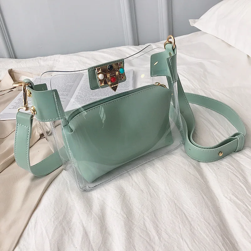 

Composite Shoulder Bag Luxury Handbags Women Bags Designer Crossbody Bags for Women 2019 Clear Purse Beach Bag