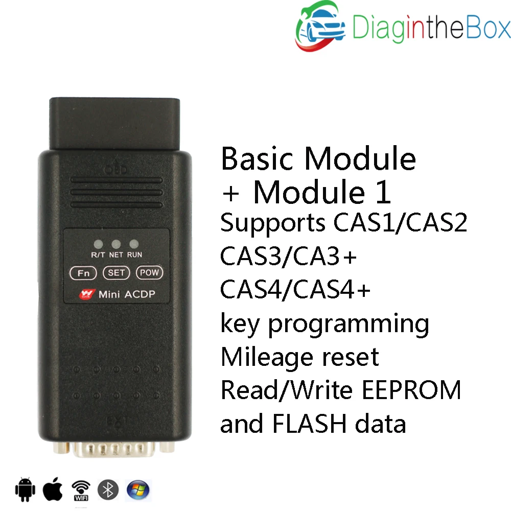 Мини ACDP Yanhua с модулем 1 для BMW CAS1 \ CAS2 \ CA3 \ CA3+ \ CAS4 \ CAS4+ Key Programm/rume через OBD или без пайки