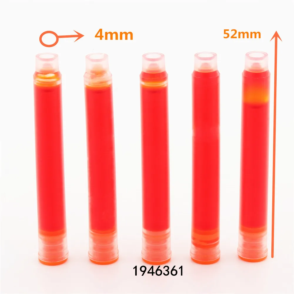 Высокое качество 5 шт цвета чернила перьевая ручка портативная ручка качество чернил не повредит ручка чернила заправка картриджа школьные офисные принадлежности - Цвет: 5pcs ink Orange