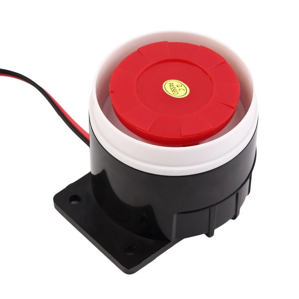 

NewDurable Mini Horn Siren Alarm System Speaker Siren Red 120dB Super Loud Wired DC 12V Indoor Siren For Home Security Wholesale