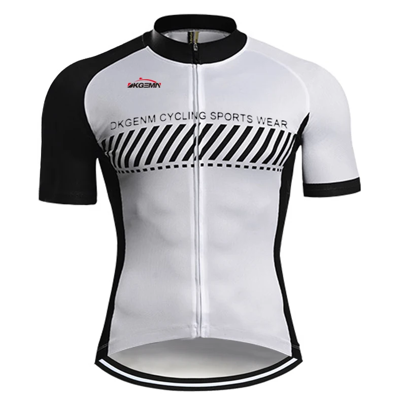 

Men's Cycling Jersey White Black Roupa Ciclismo Short Sleeve Breathable Quick Dry Outdoor Sports MTB Road Riding Bicycle Shirt