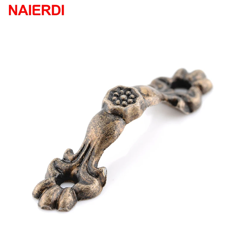 NAIERDI 20pcs Handle Antique Furniture Drawer Handles Door Knobs Jewelry Box Bronze Cabinet Pulls Cupboard Wooden Hardware