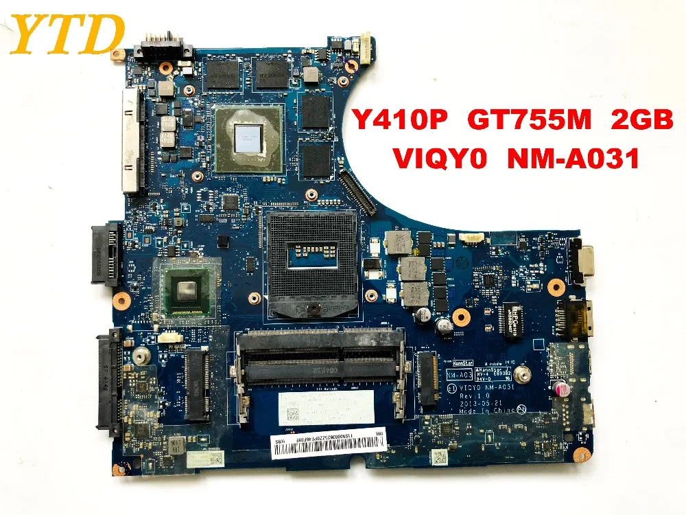 Оригинальный Для Lenovo Y410P материнская плата для ноутбука Y410P GT755M 2 ГБ VIQY0 NM-A031 испытанное хорошее Бесплатная доставка