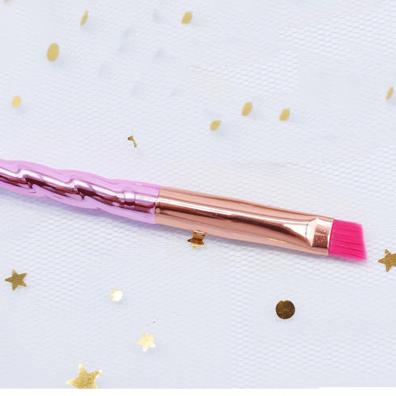 New Fashion 7pcs Lovely Pink Hair Makeup Brushes Set Foundation Blending Power Crease Brush Cosmetic Beauty Make Up Brush Tool