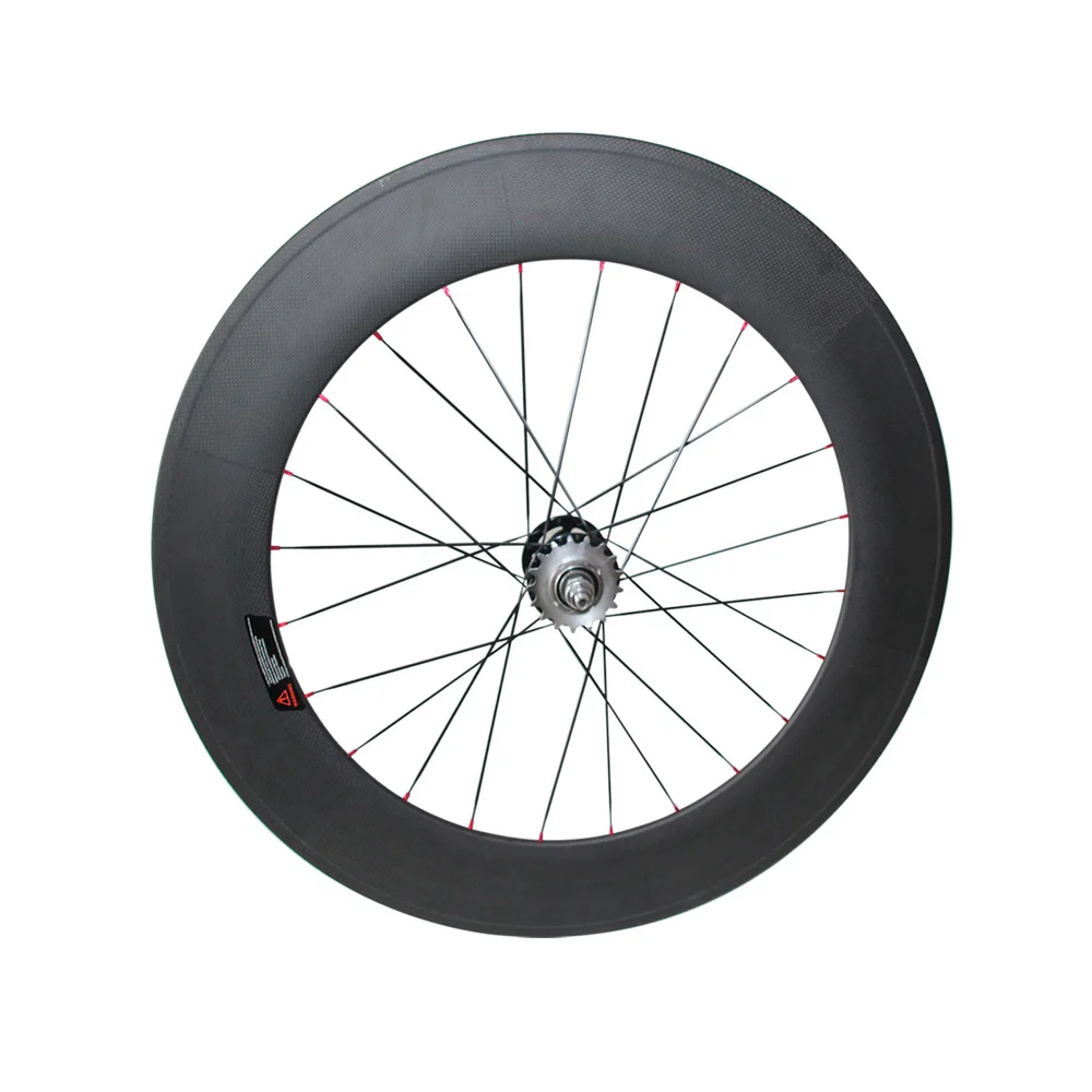 Sale Carbon Tri spoke front  wheel three spoke and 88mm track Flip flop rear wheel  Clincher 6