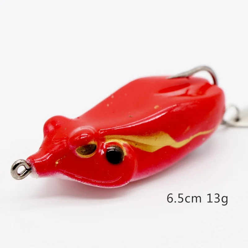 13g 65mm 1pcs  Jumping Frog Soft frog Soft fishing lure with strong fishing hook for black fish Free shipping