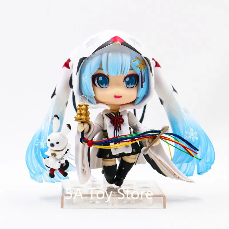 

Anime Nendoroid 2018 Snow Miku Crane Priestess Ver PVC Action Figure Toy Hatsune Miku Movable Doll Toy Collection