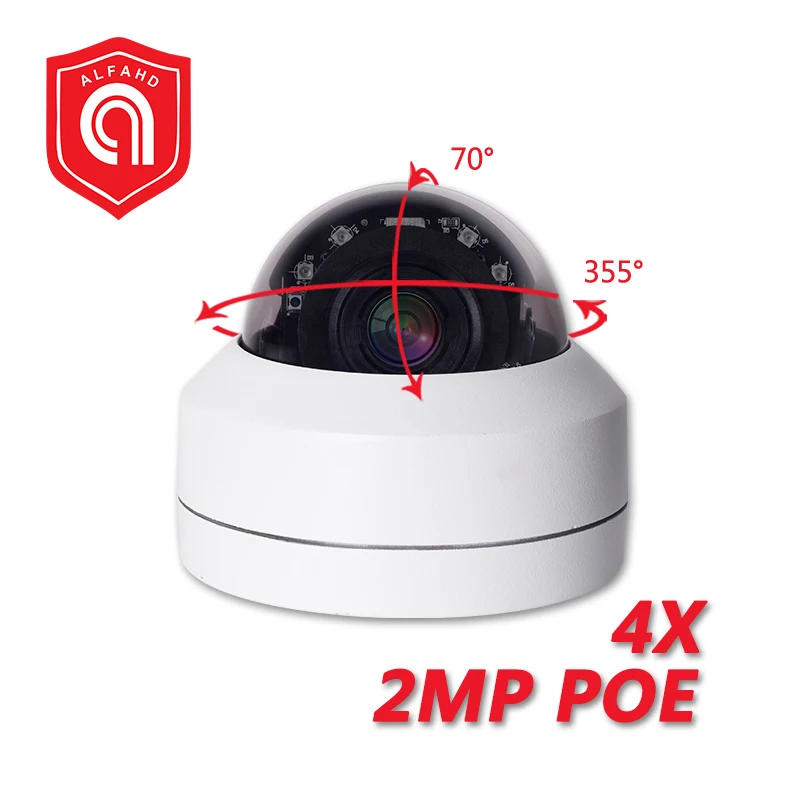 

1080P PTZ Speed Dome IP Camera Onvif 4X Zoom P2P 45m IR Night Vision Waterproof P2P 2MP Outdoor Dome POE PTZ IP Camera 2MP
