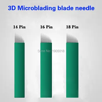 

100pcs Microblade Needle disposable Permanent Makeup microblading Needle 14pin for Embroidery Manual Tattoo Pen
