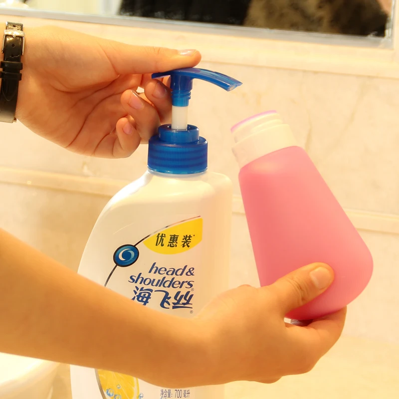 2pcs 37ml Portable Refillable Squeeze Bottles One Hand Press Cap Travel-Great for Dispensing Lotions Shampoos and Massage Oils