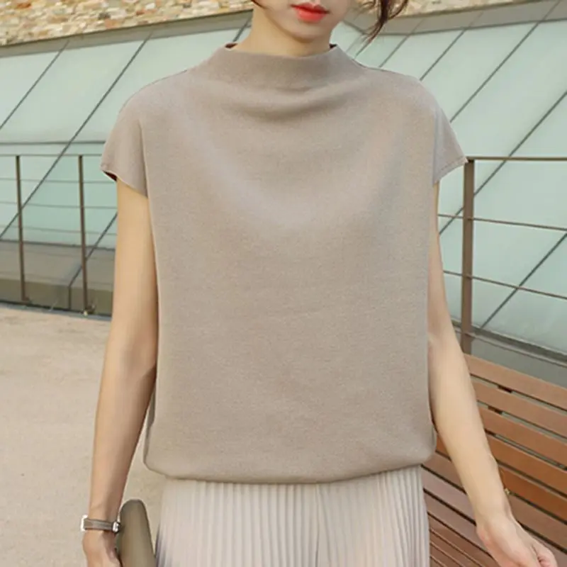 

Casual Simple Vintage Elegant Korean Style Women Sweaters Loose Pullover Plain Office Ladies Summer Female Retro 2019 Chic Tops