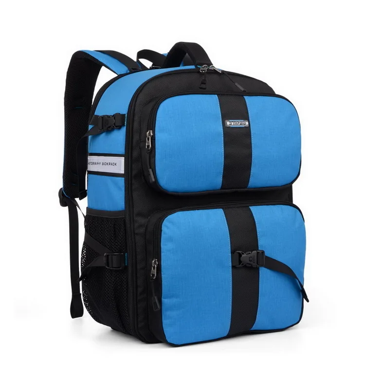 SINPAID Многофункциональный DSLR SLR камера рюкзак большое пространство водонепроницаемый фотографии аксессуары сумка цвет черный синий и оранжевый - Цвет: Синий
