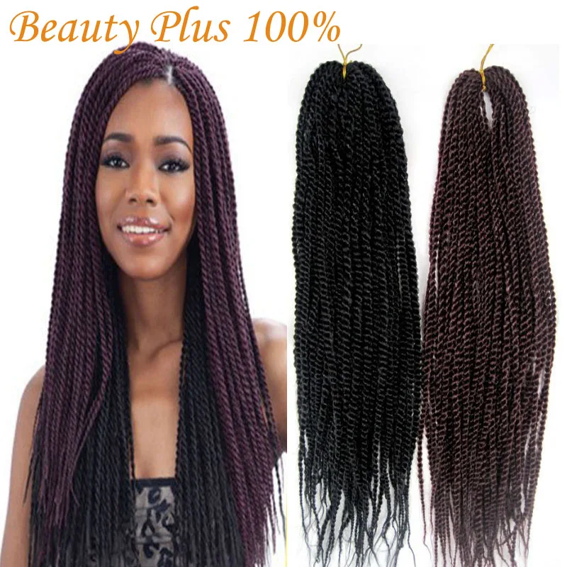 Hair Senegalese Braids 18 Folded Afro Kinky Twist Hair Crochet ...