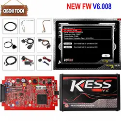 Новые прошивки V6.008 интернет-V2.47 ЕС красный Kess V6.008 OBD2 менеджер Тюнинг Комплект Kess V2 6,008 BDM кадр ЭКЮ программист