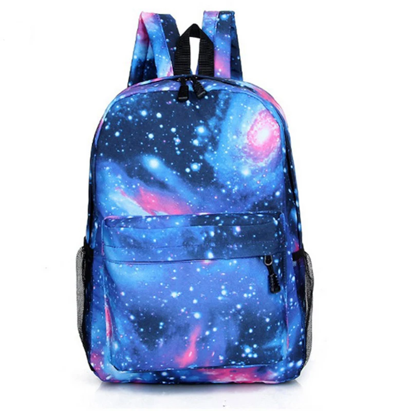 Hot Sale Fashion Unisex Canvas Teenager School Bag Book Campus Travel Backpack Star Sky Printed Mochila BP034