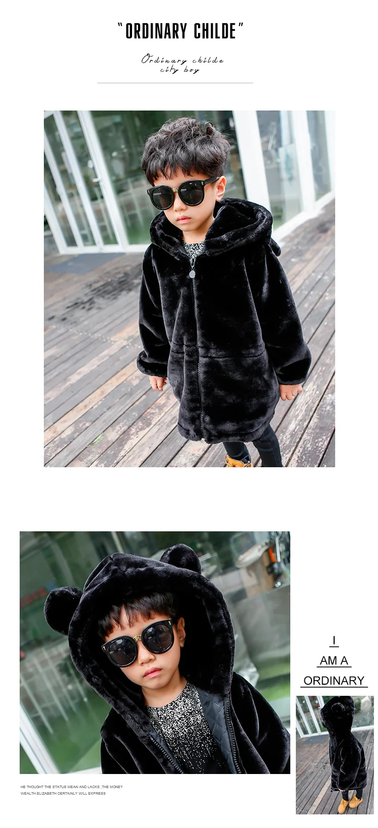 С мехом для мальчиков и девочек; обувь на платформе из искусственного кроличьего меха; пальто осень-зима теплая одежда Для детей Детская верхняя одежда хлопковая куртка с Костюмы N237