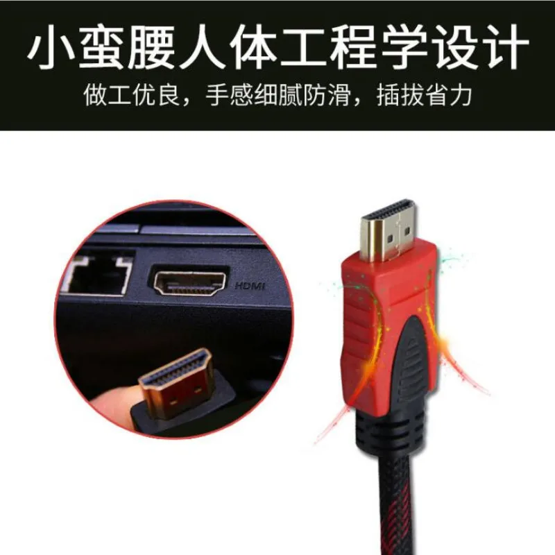 HDMI hd cables mesh version 1.4 double ring with network cable computer TV set-top box cables 1.5m/3m/5m/10m/15m/20m
